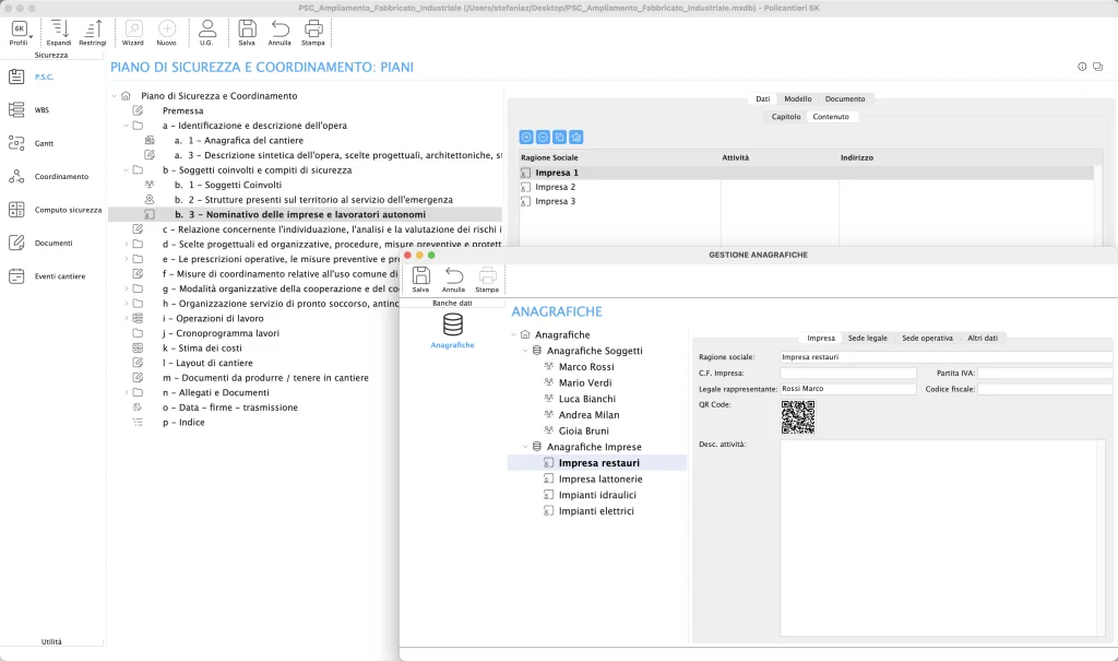 Software per l'edilizia - Policantieri 6K: Sicurezza Cantieri